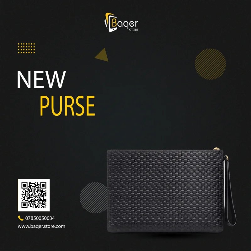 Bottega Veneta – Intrecciato Leather Zip Clutch – Black Edition