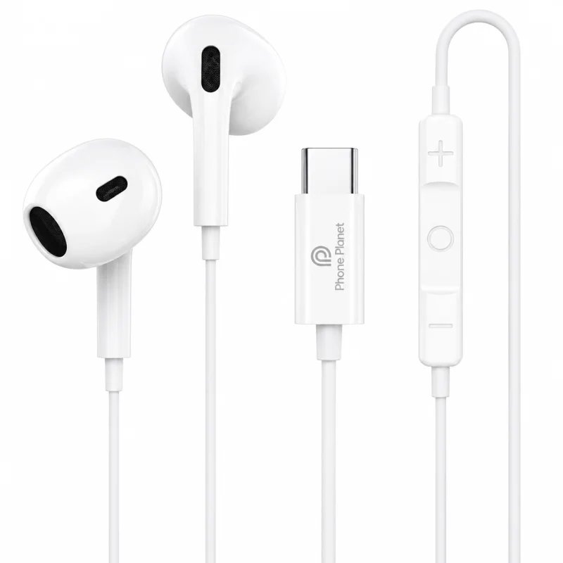 سماعات أذن PHONE PLANET PP-HF02-AUX السلكية بمنفذ 3.5 مم – صوت Hi-Fi وميكروفون مدمج