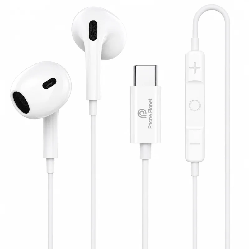 سماعات أذن PHONE PLANET PP-HF02-AUX السلكية بمنفذ 3.5 مم – صوت Hi-Fi وميكروفون مدمج
