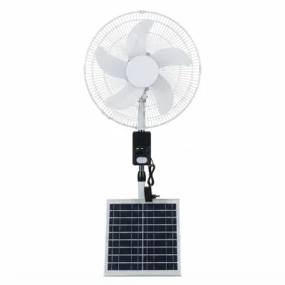 مروحة عمودية شمسية قابلة للشحن SS-1505 مقاس 15 إنش مع نظام UPS وإضاءة LED