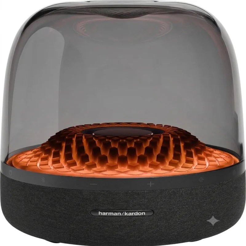 مكبر الصوت المنزلي Harman Kardon Aura Studio 4 – صوت محيطي 360° مع إضاءة ماسية