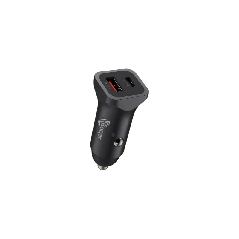 Baqer Car Charger 30W PD + 25W USB Fast Charging (PD/QC) –BC_168