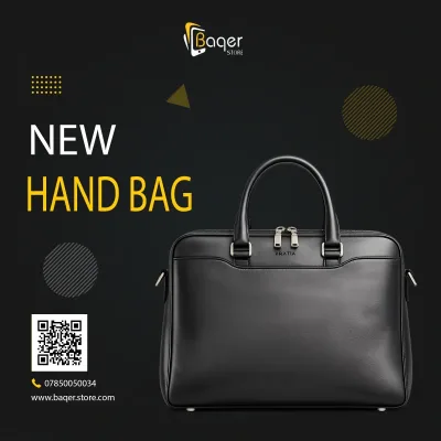 Saffiano Leather Briefcase | تصميم فاخر كلاسيكي | باقر ستور العراق