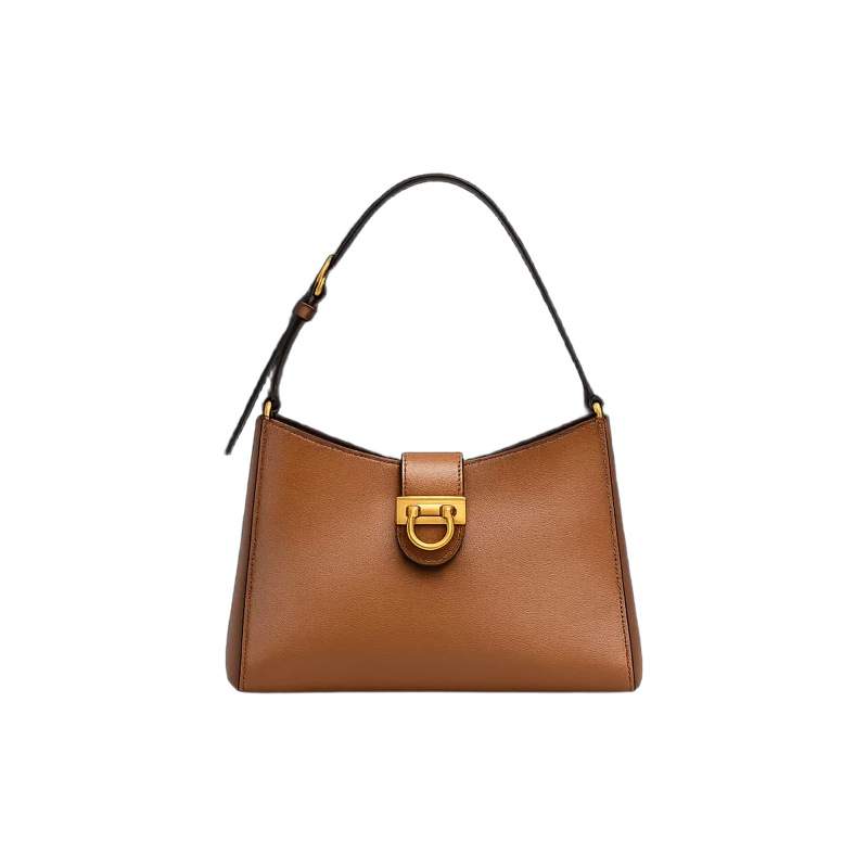 Salvatore Ferragamo Gancini Leather Shoulder Bag | تصميم فاخر مستوحى | باقر ستور العراق