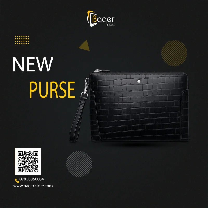 كلتش جلد بنقشة التمساح – ستايل Montblanc