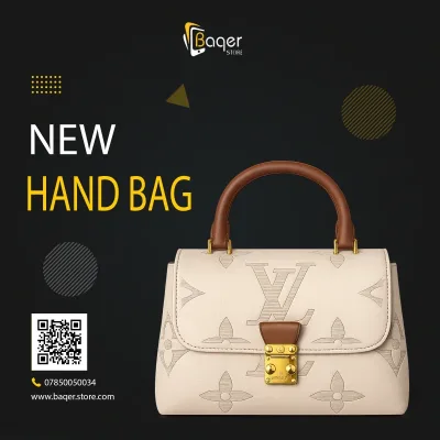 Monogram Lock Top Handle Bag – Cream Edition | تصميم فاخر كلاسيكي | باقر ستور العراق