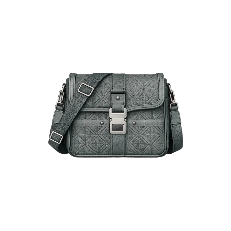Oblique Embossed Messenger Bag | تصميم فاخر كلاسيكي | باقر ستور العراق