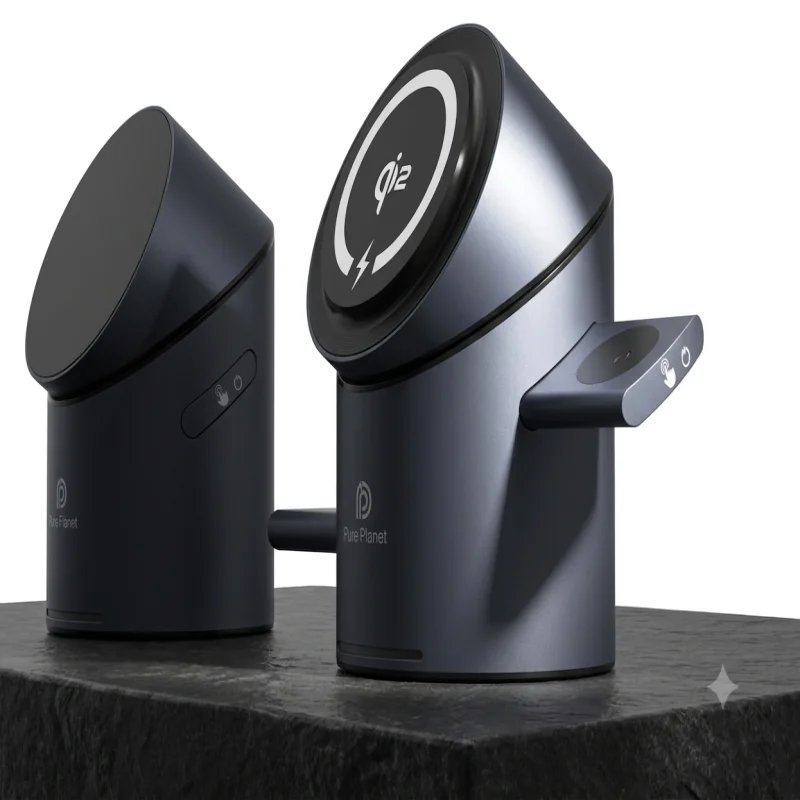 شاحن لاسلكي متعدد الاستخدامات PHONE PLANET PP-3IN1 WC06 (Qi2)