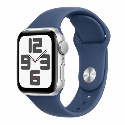 Apple Watch SE 3 40mm Silver Aluminum Sport Band Blue M/L GPS - AFA