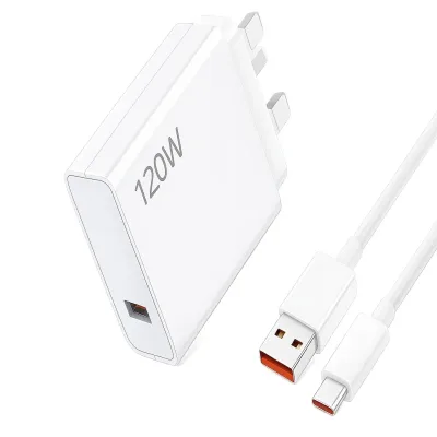 Xiaomi 120W HyperCharge Combo (EU Plug) – شاحن شاومي فائق السرعة 120 واط مع كابل 6A