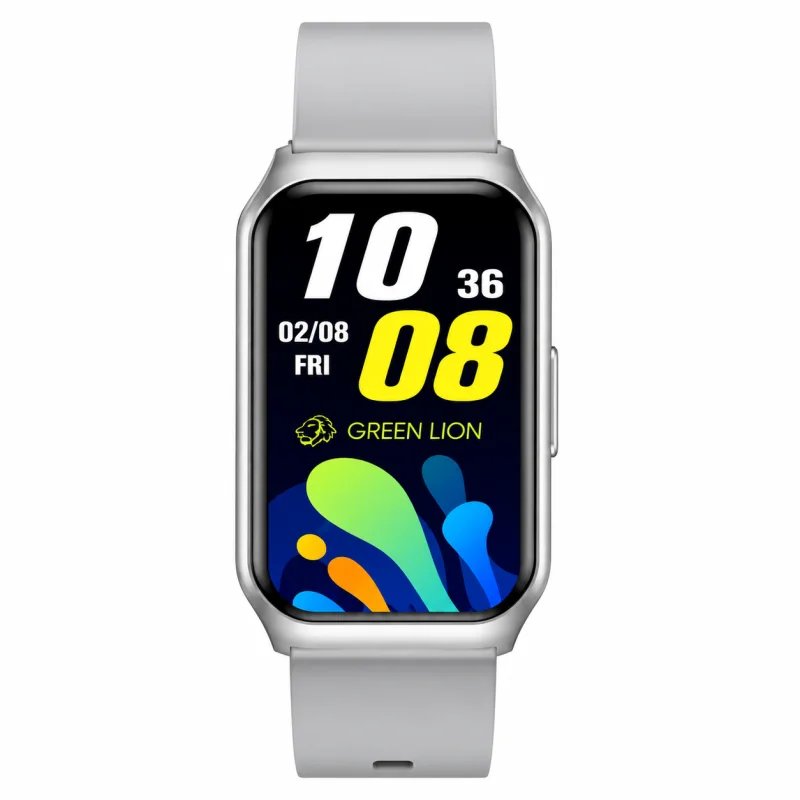Green Lion Track Fit Smart Watch - Silver