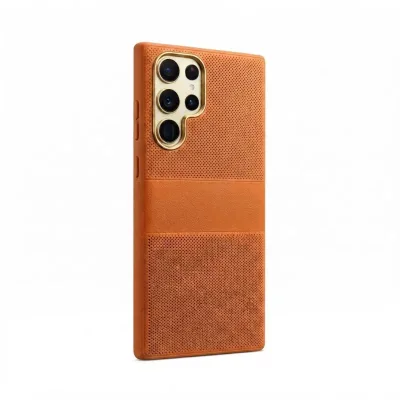 كفر QHOHQ Sunset Stripe لهاتف Samsung Galaxy S26 Ultra – برتقالي
