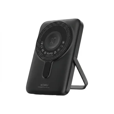 باور بانك WIWU Pioneer Wi-P077 مغناطيسي بسعة 10000mAh مع ستاند مدمج