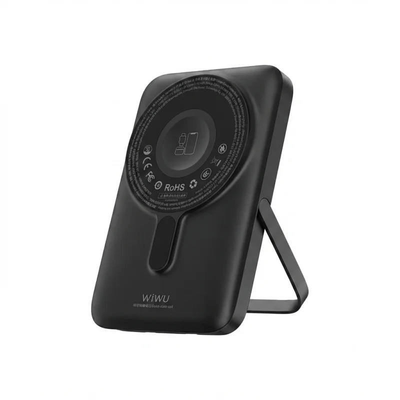 باور بانك WIWU Pioneer Wi-P077 مغناطيسي بسعة 10000mAh مع ستاند مدمج