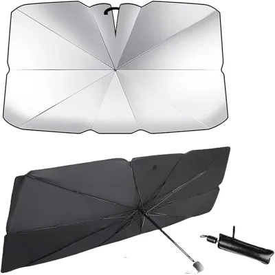 مظلة الزجاج الأمامي للسيارة جرين ليون - أسود (Green Lion Car Windshield Umbrella - Black)