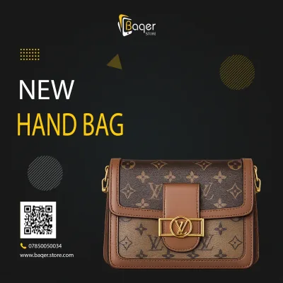 حقيبة كروس نسائية صغيرة بنقشة كلاسيكية وإغلاق مغناطيسي – بني – BQ-CB621