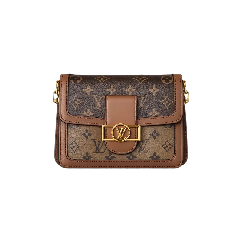 Monogram Dauphine Style Crossbody Bag – Brown Edition | تصميم فاخر كلاسيكي | باقر ستور العراق