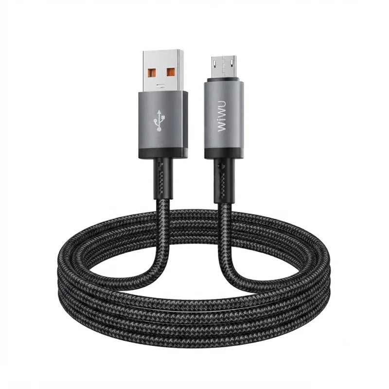 كيبل WIWU Titanlink Wi-C053 USB-A إلى Micro USB بطول 1 متر للشحن ونقل البيانات – 6977703654226