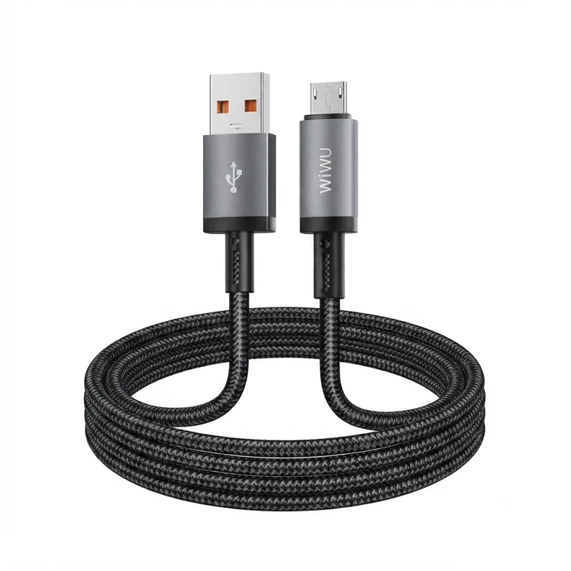 كيبل WIWU Titanlink Wi-C053 USB-A إلى Micro USB بطول 1 متر للشحن ونقل البيانات – 6977703654226