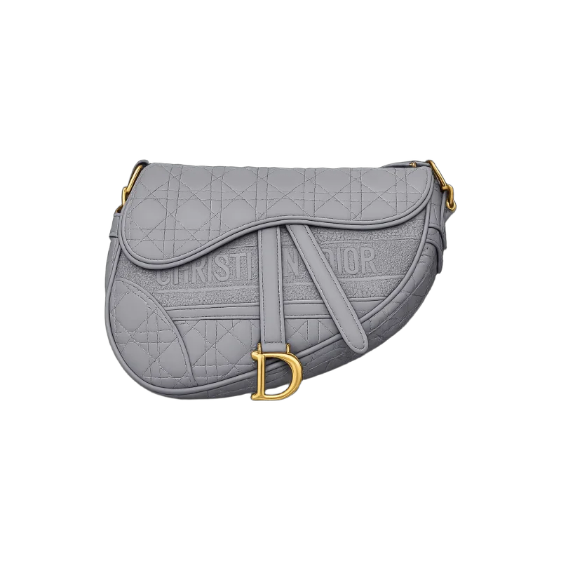 Saddle Bag Quilted Leather – Grey Edition | تصميم فاخر كلاسيكي | باقر ستور العراق