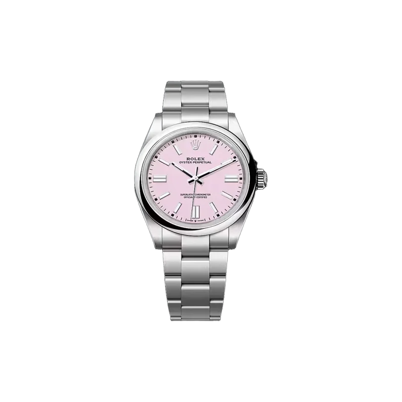 Oyster Perpetual – Pink Dial | تصميم فاخر كلاسيكي | باقر ستور العراق