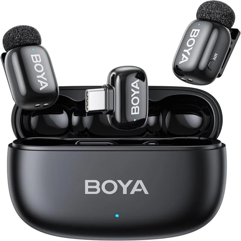 BOYA mini 2 – ميكروفون لاسلكي فائق الصغر مع إلغاء ضوضاء بالذكاء الاصطناعي