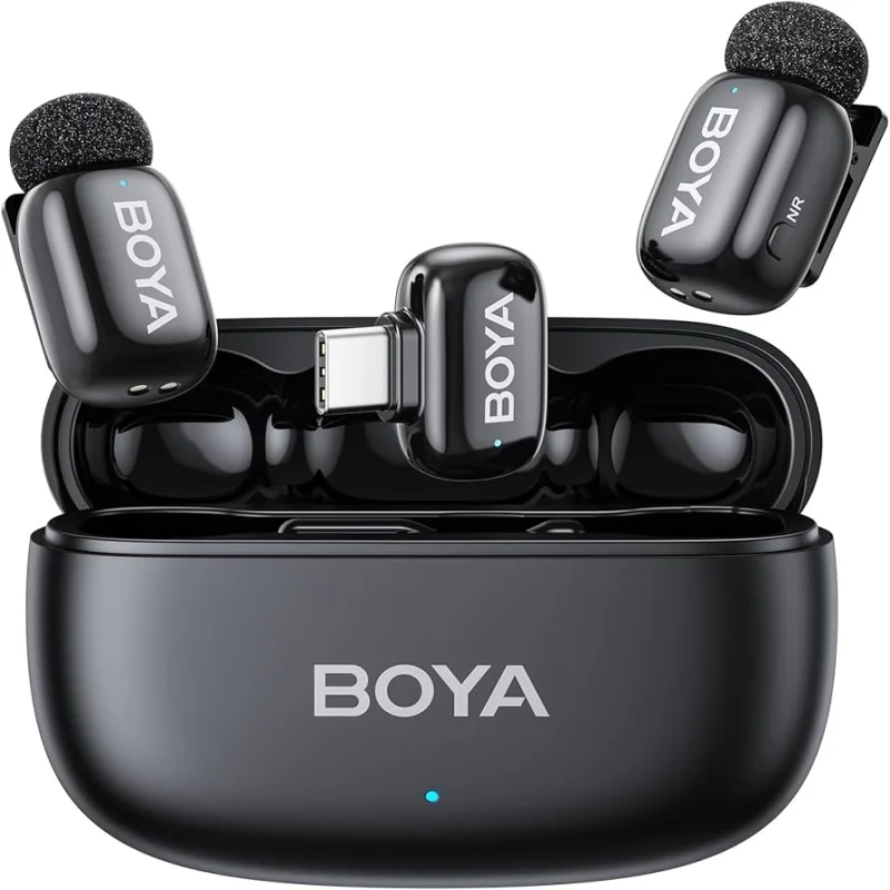 BOYA mini 2 – ميكروفون لاسلكي فائق الصغر مع إلغاء ضوضاء بالذكاء الاصطناعي