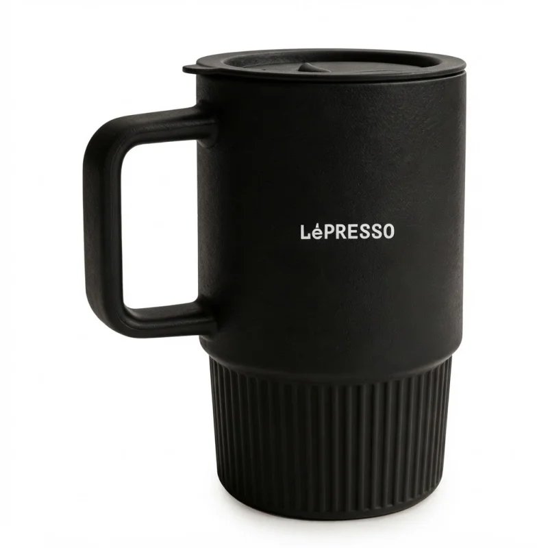 كوب ليبريسو سعة 400 مل - اسود (LePresso Gripor 400ml Porcelain Suction Cup ) 6284302786938