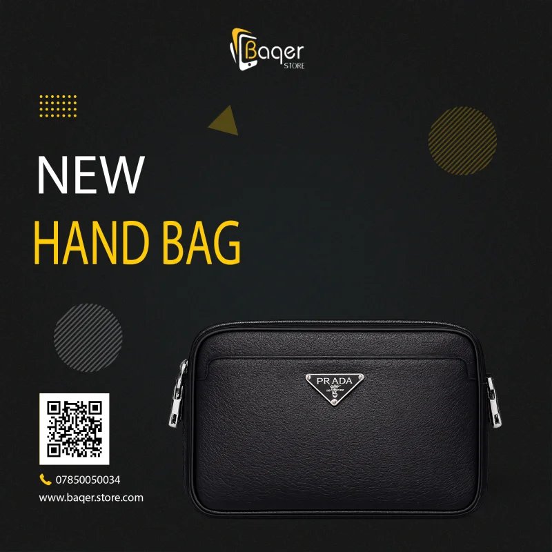 Prada Classic Leather Pouch Bag