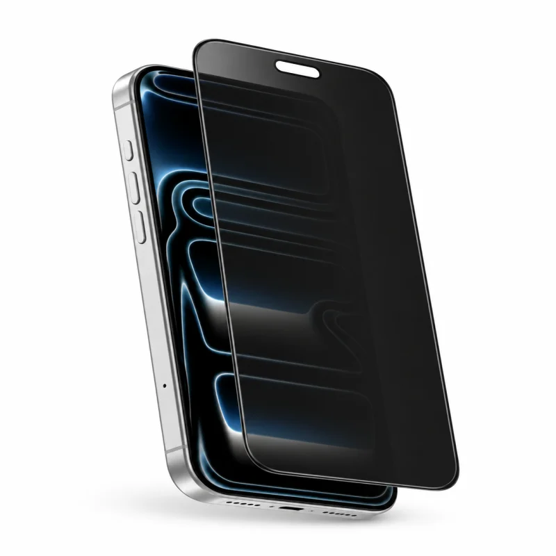 لاصق حماية شاشة لقافة غرين ليون Green Lion 9H Steve Privacy Screen Protector لايفون 16 برو ماكس - أسود