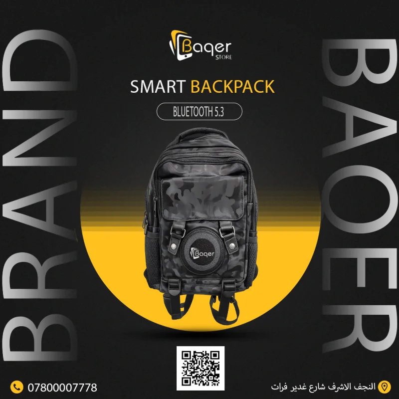 حقيبة ظهر ذكية مع بلوتوث 5.3 – Baqer Store