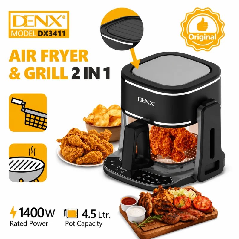 DENX Air Fryer & Grill 2-in-1 DX3411