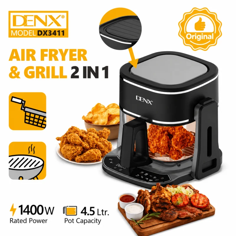 DENX Air Fryer & Grill 2-in-1 DX3411
