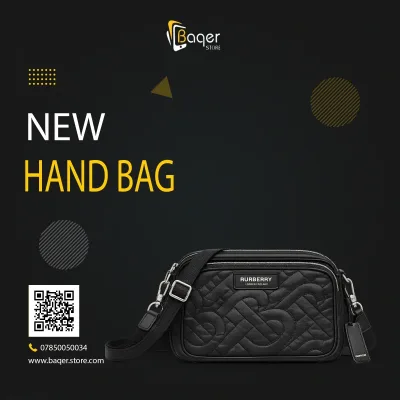Quilted Logo Camera Crossbody Bag | تصميم فاخر كلاسيكي | باقر ستور العراق