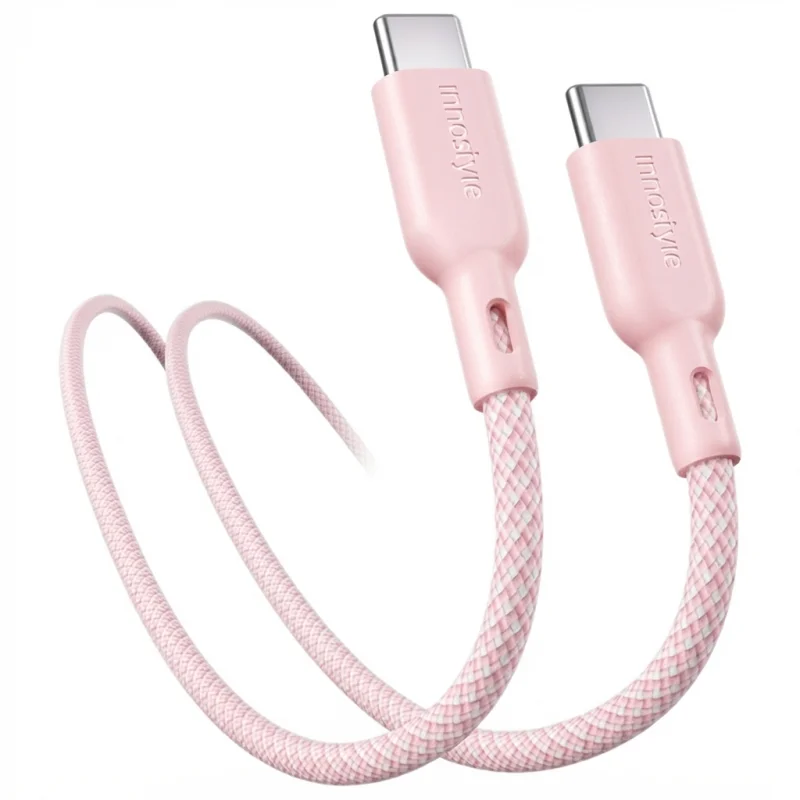 كيبل Innostyle PowerNova Youth USB-C to USB-C 60W – وردي