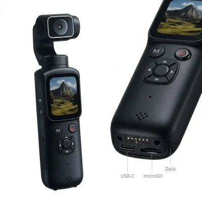 كاميرا محمولة BRAND مع شاشة – USB-C