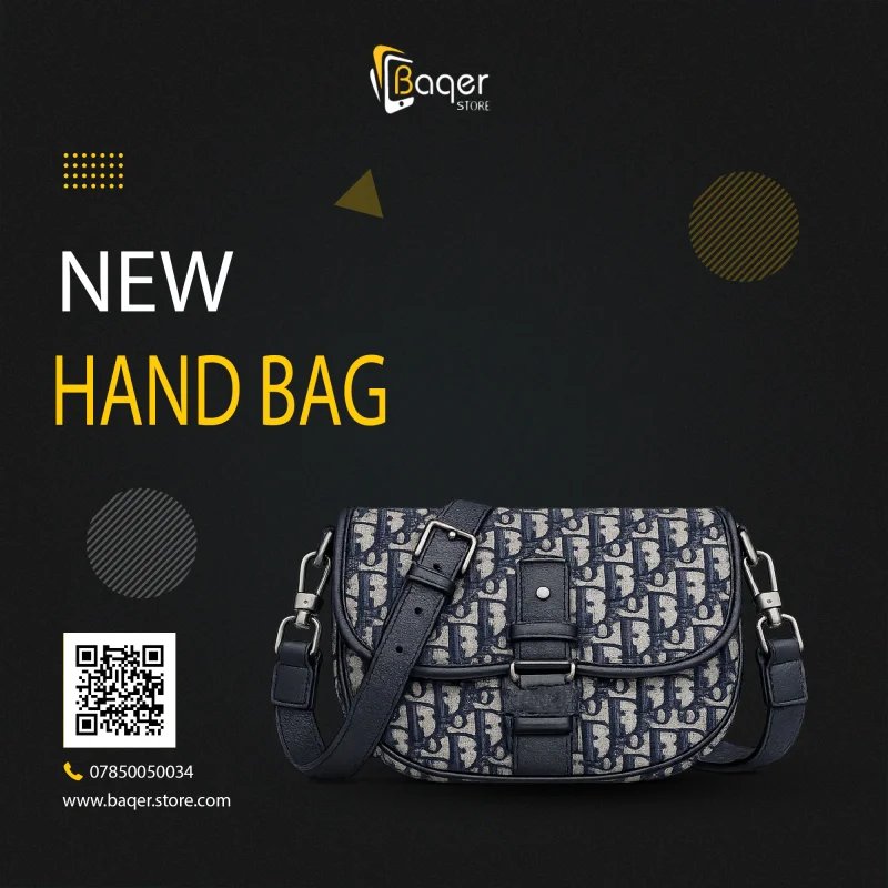 Christian Dior Oblique Canvas Saddle Crossbody Bag