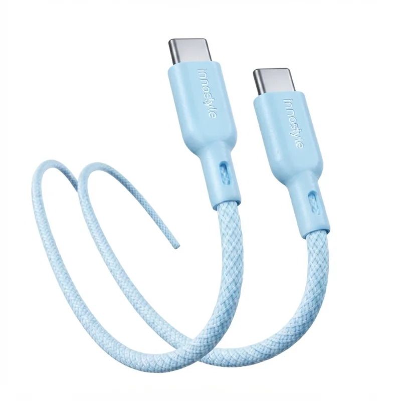 كيبل Innostyle PowerNova Youth USB-C to USB-C 60W – أزرق فاتح