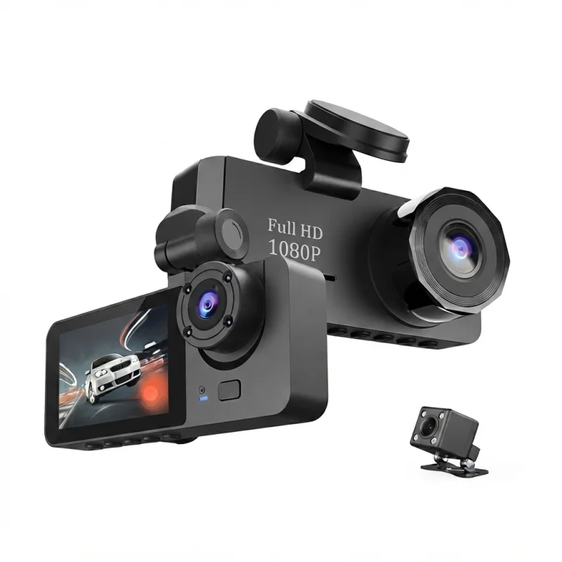 كاميرا السيارة Vehicle BlackBox DVR بعدستين وبدقة Full HD 1080p