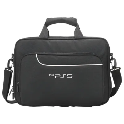 حقيبة يد بوليستر مخصصة لجهاز بلايستيشن 5 من بورودو – أسود (Porodo PS5 Polyester Handbag)