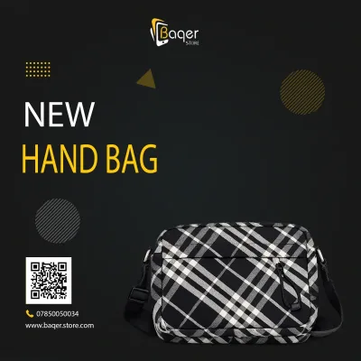 Check Crossbody Compact – Black Edition | تصميم فاخر كلاسيكي | باقر ستور العراق