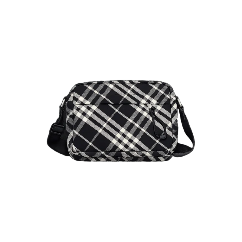 Check Crossbody Compact – Black Edition | تصميم فاخر كلاسيكي | باقر ستور العراق