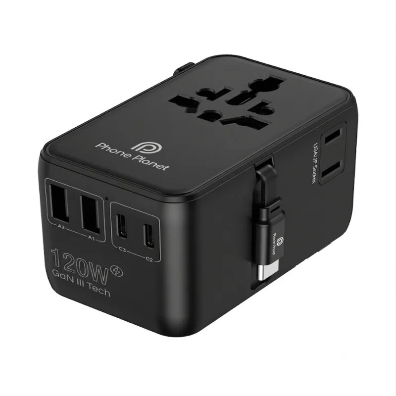 محول سفر عالمي PHONE PLANET PP-SC016 GaN بقدرة 45 واط