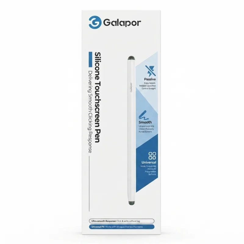 قلم Galapor Silicone Touchscreen Pen باللون الأبيض
