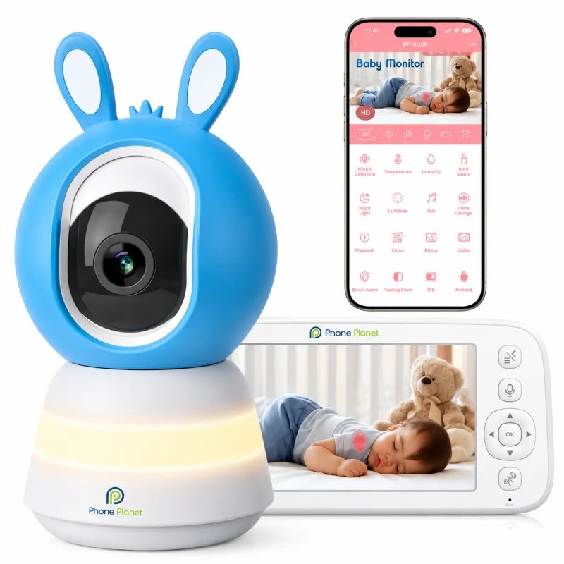 كاميرا مراقبة أطفال ذكية PHONE PLANET PP-SC05 مع شاشة 5 بوصة