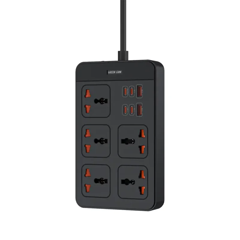 توصيلة كهربائية جرين ليون GS 500 بمنفذ شحن سريع PD20W - أسود  9904781922180