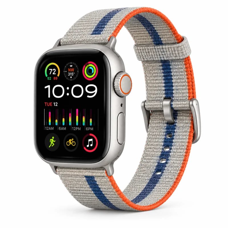 سوار ساعة نايلون بإبزيم معدني (Rove Nylon Watch Strap with Metal Buckle)
