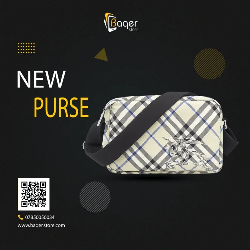 حقيبة كروس رجالية من بربري – تصميم أيقوني بنقشة الكاروهات