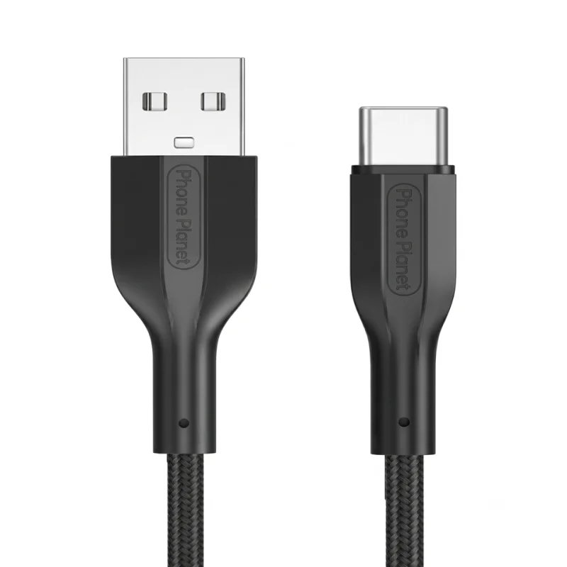 كابل PHONE PLANET PJ-C-005-120-BK USB-A إلى USB-C (1.2 متر)
