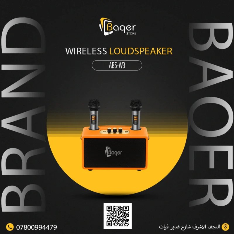 سماعة ABS-W3 اللاسلكية مع ميكروفونين